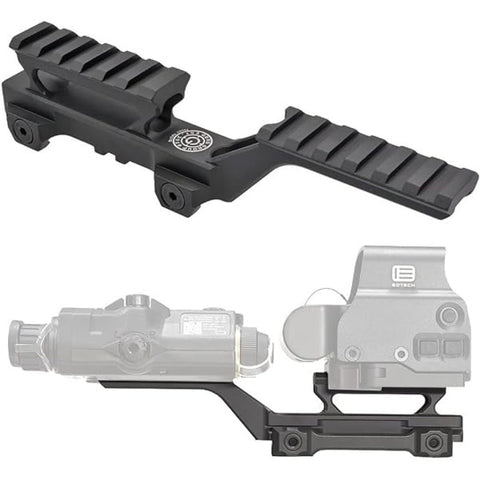 Black Holy Warrior airsoft riser mount with rail for attaching scopes and sights securely