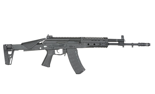 WELL PRO AEG black ak12 airsoft rifle with tactical rail and adjustable stock