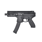 APFG mpx GBBR pistolet airsoft noir avec chargeur courbé longue portée