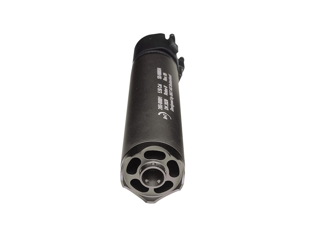 ASG B&T Rotex-V Barrel Extension in Black with Quick-Detach Mount for Enhanced Shooting Performance