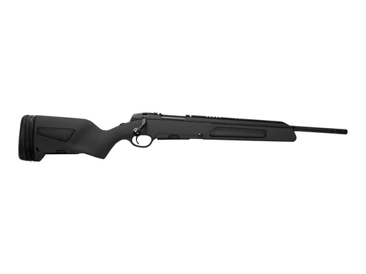 ASG STEYR SCOUT sniper rifle in black with ergonomic stock and long barrel design