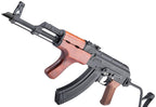 Double Bell RK-AKMS airsoft rifle with realistic wood and metal design for immersive gameplay