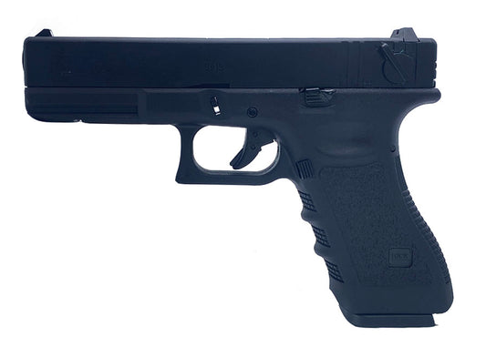 E&C black Ec GLOCK G18 GEN3 pistol side view with textured grip and trigger