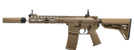 EC NOVESKE DEVGRU N4 GBBR tan AEG rifle with suppressor and adjustable stock
