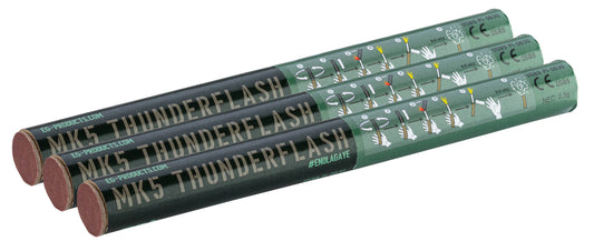 Enola Gaye Mk5 grenade three green smoke signal consumables lying side by side
