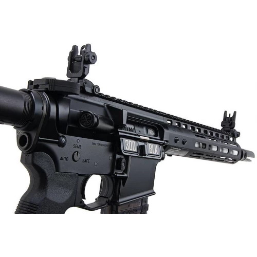 EMG NOVESKE N4 black AR platform rifle with MLOK handguard flip sights and textured pistol grip