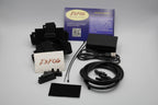 EXFOG XT accessory kit including straps, USB cable, and instruction card for anti-fogging system