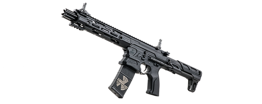 Fusil airsoft g&gBAMF Team Stealth AEG noir avec chargeur et détails tactiques