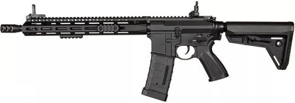 Fusil airsoft TTI 059M AEG DOUBLE BELL noir avec crosse réglable et chargeur amovible
