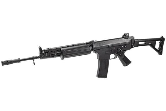 Réplique GBBR CYBERGUN galil airsoft noire avec crosse pliable et canon long