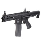 G&G ARP556 NOIR airsoft gun AEG black compact rifle with folding stock flip sights and metal magazine