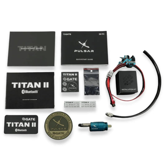 Kit interne GATE PULSAR S avec manuels, câbles et accessoires pour tir et installation