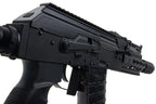 G&G RK74 CQB airsoft gun compact black AEG with top rail handguard textured pistol grip and magazine