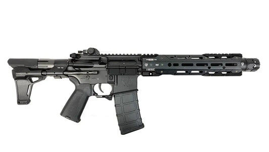 Réplique AEG GRIDLOCK PDW de marque E&C pour airsoft avec design noir moderne