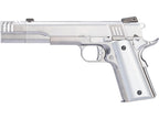 AW Custom Hitman 1911 Airsoft Pistol with Silver Finish and Tactical Design