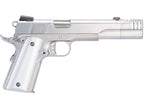AW CUSTOM hitman 1911 airsoft gun in silver with ergonomic grip and realistic design