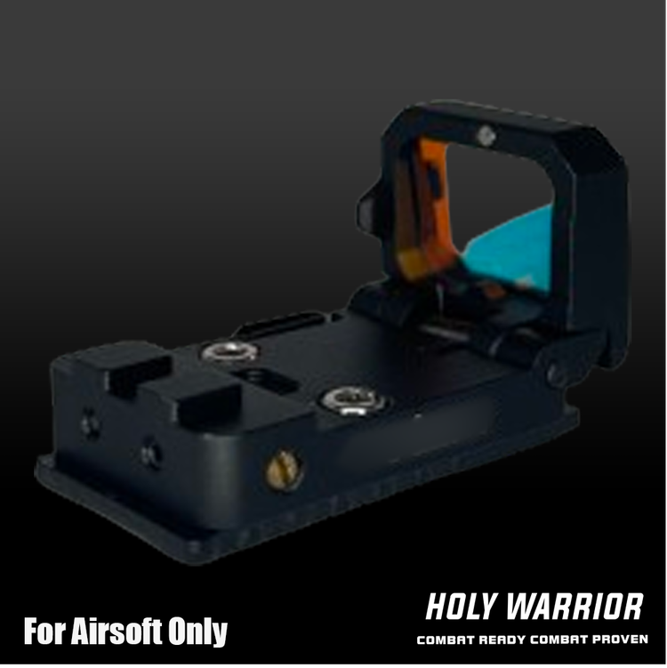 HOLY WARRIOR flip red dot sight for airsoft with adjustable mounting features for precision aiming