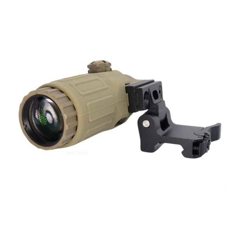 Holy Warrior G33 PT tan magnifier for enhanced sight accuracy and easy attachment to rifles
