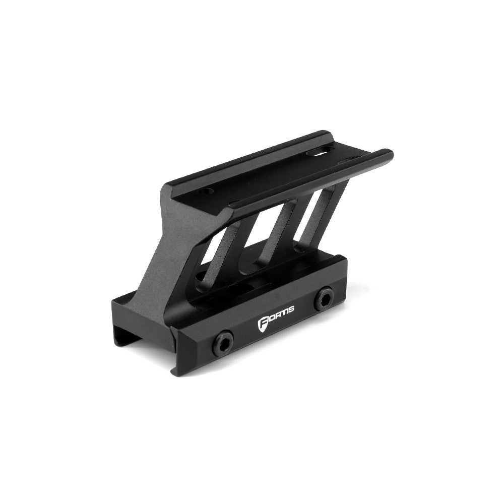Holy Warrior Mount Optic Fortis F1 in black, designed for secure optics attachment on firearms.