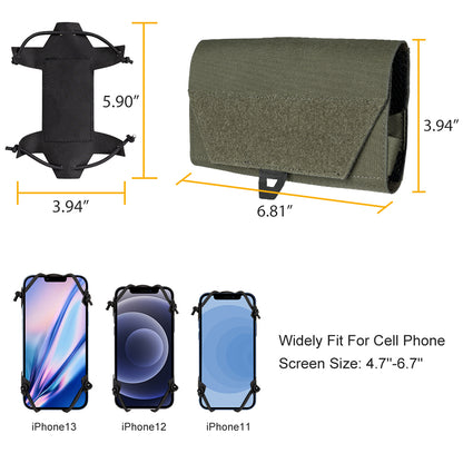 IDOGEAR durable cellphone pouch with adjustable straps fits phones 4.7 to 6.7 inches like iPhone 11 12 13