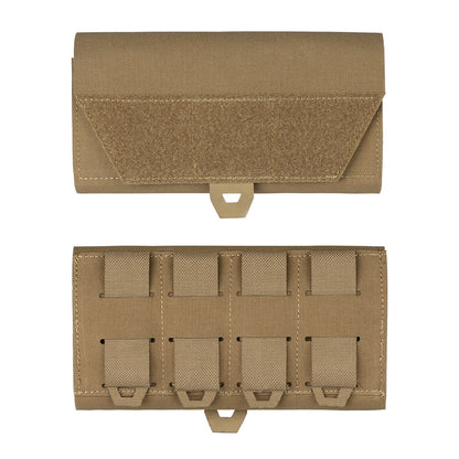 IDOGEAR tan nylon durable cellphone pouch with hook and loop closure and multiple attachment straps