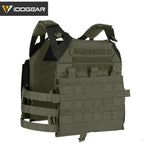 Gilet tactique vert olive IDOGEAR modèle CHESTPLATE JPC2 avec sangles réglables et système MOLLE