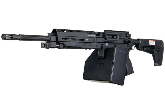KRYTAC Trident LMG for sale AEG light machine gun with box magazine folding adjustable stock black