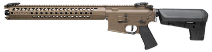 KRYTAC WARSPORT LVOA TAN AEG AIRSOFT rifle in tan with black adjustable stock and pistol grip