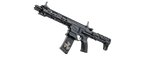 G&G M4 AEG AIRSOFT rifle in black with tactical rail and magazine on black background