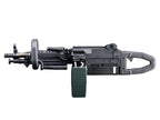 Black MATRIX MUGEN FIRE LMG AEG AIRSOFT gun with drum magazine and tactical design