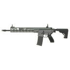 AEG mcx airsoft rifle with adjustable stock and tactical rail system for enhanced performance