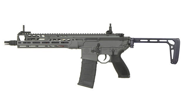 AEG MCX SPEAR Airsoft Gun in Dark Gray with Adjustable Stock for Tactical Play