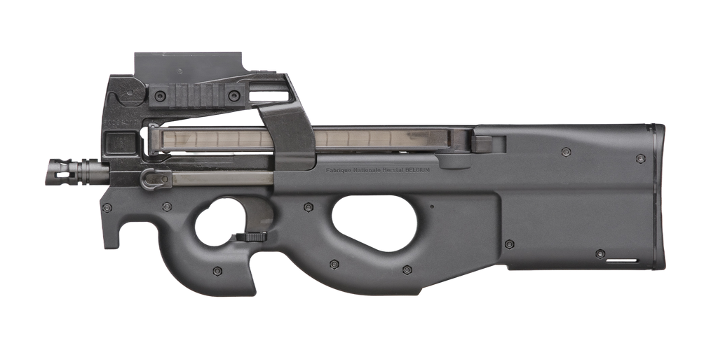 G&G P90 AEG AIRSOFT gun black compact design with integrated top rail and ergonomic grip