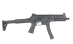 SMG WELL PRO ppk-20 airsoft noir avec crosse pliante et chargeur incurvé