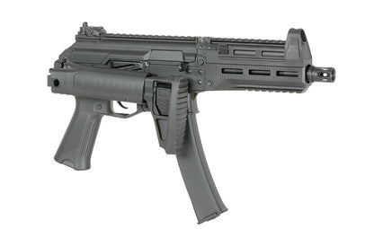 Fusil SMG WELL PRO ppk-20 airsoft noir avec chargeur incurvé pour tir de précision