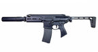 WELL PRO rattler gbbr black gas blowback rifle with suppressor folding stock and 30 round magazine