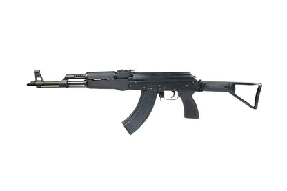 REAL SWORD AK AEG AIRSOFT black electric airsoft rifle with folding stock and curved magazine