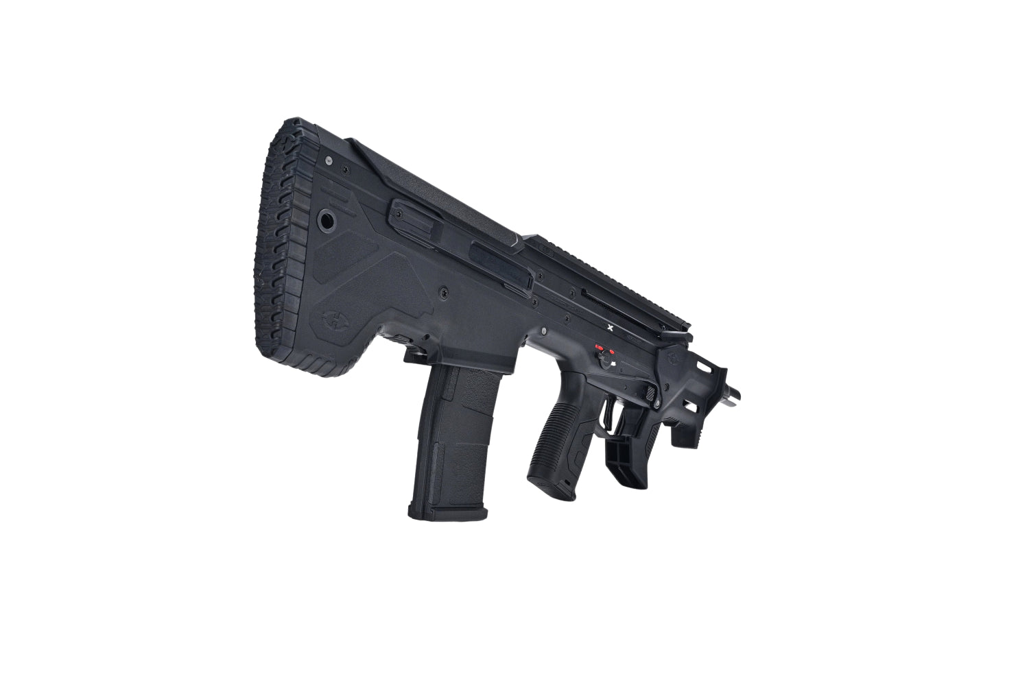 SILVERBACK MDRX MICRON AIRSOFT black bullpup AEG rifle with textured stock magazine and ambidextrous controls