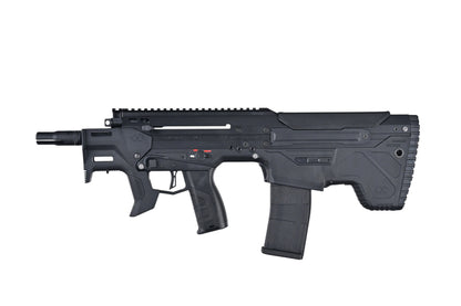 SILVERBACK MDRX MICRON AIRSOFT AEG black bullpup rifle with polymer body detachable magazine and top rail