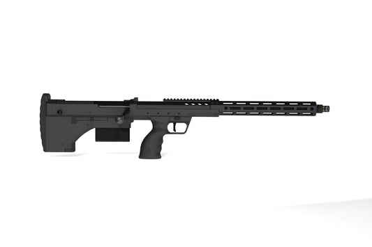 Black SILVERBACK SRS sniper rifle with adjustable stock and long barrel for precision shooting