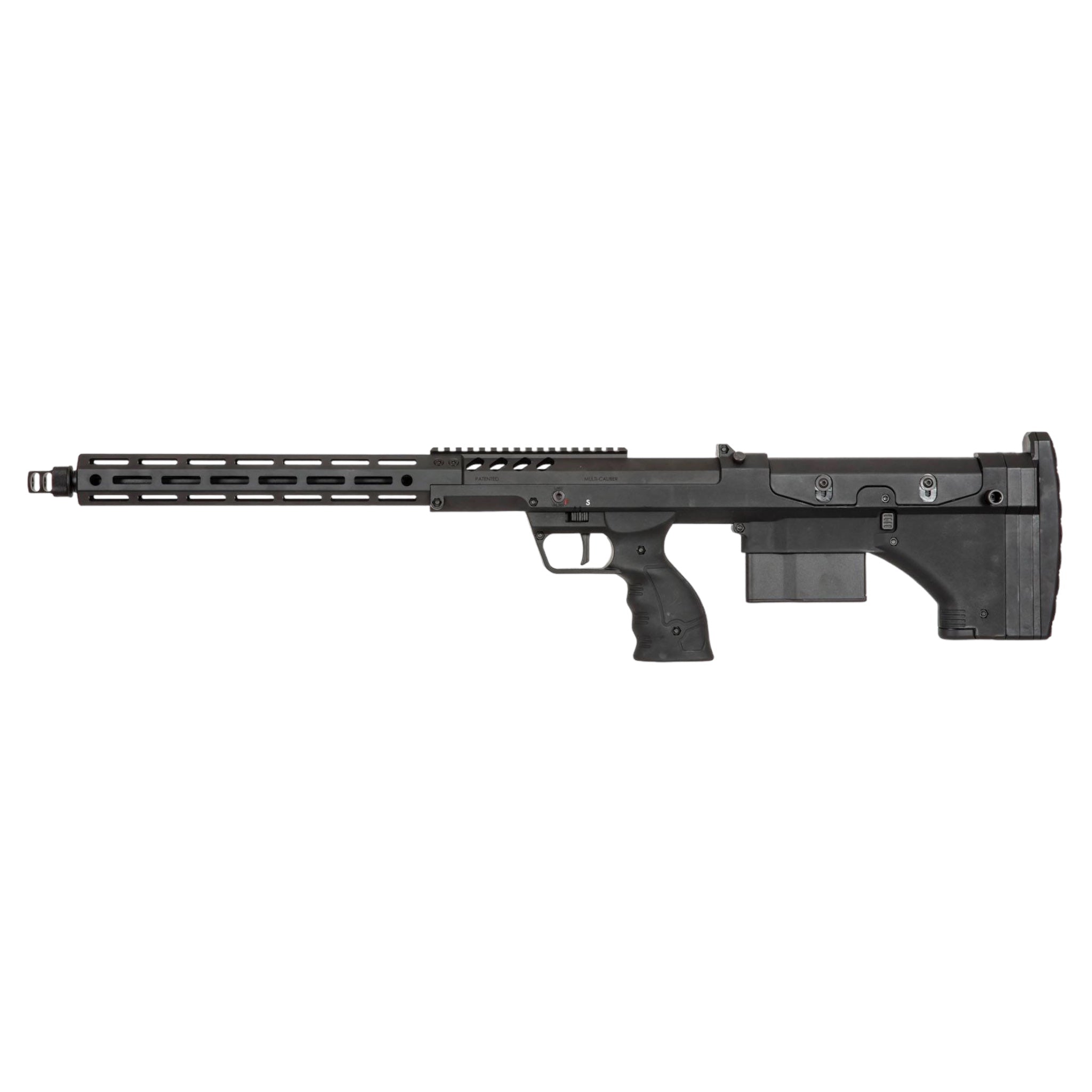 SILVERBACK SRS sniper rifle with black tactical design and adjustable stock