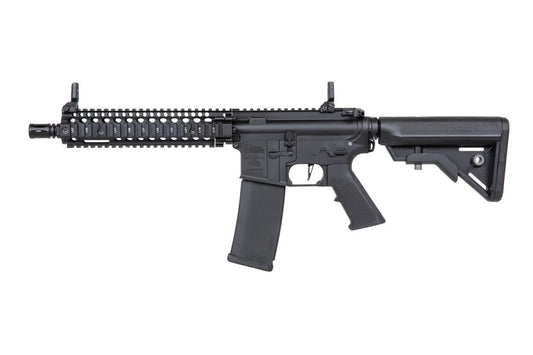 Fusil AEG Specna Arms e19 noir avec crosse réglable et rail picatinny