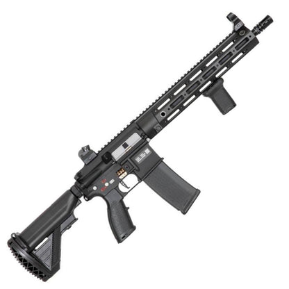 Fusil AEG SPECNA ARMS modèle specna arms sa-h22 noir avec poignée ergonomique et chargeur transparent