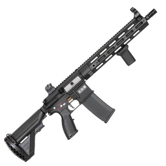 Fusil AEG SPECNA ARMS modèle specna arms sa-h22 noir avec poignée ergonomique et chargeur transparent