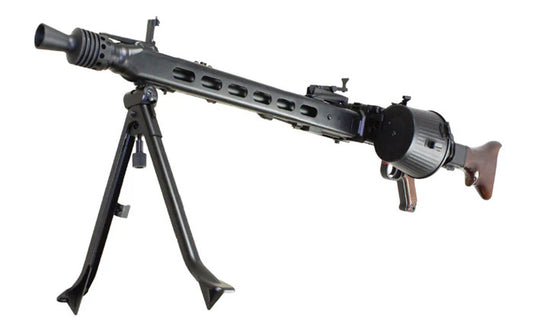 S&T MG42 LMG AEG AIRSOFT with bipod and wooden stock for realistic airsoft gameplay