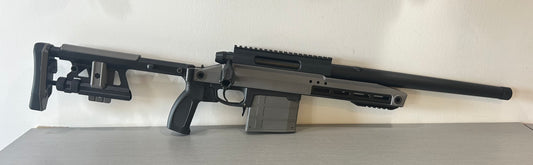 District Airsoft Tac-41 SNIPER AIRSOFT rifle with black and gray body and adjustable stock