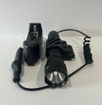 District Airsoft 1200 flash light black tactical flashlight with mount and remote pressure switch