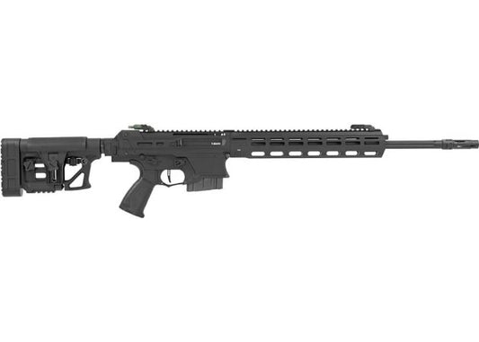 G G tr30 airsoft AEG rifle in black with adjustable stock long barrel and MLOK handguard