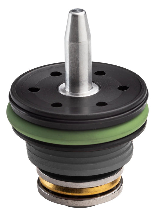 FPS SOFTAIR TÊTE DE PISTON AEG CNC POM DOUBLE JOINTS AVEC FREIN D'AIR ET AOE AJUSTABLE - DISTRICT AIRSOFT