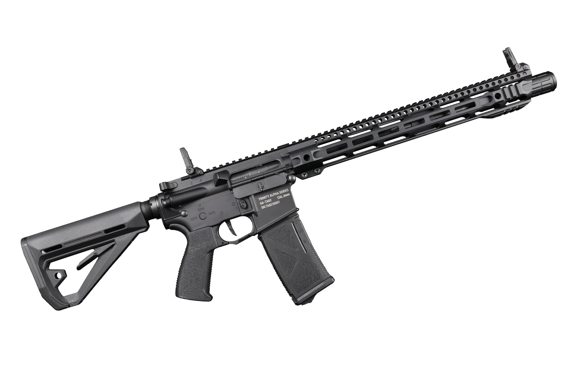 Fusil AEG TRINITY ARMAMENT GA-TA02 noir avec crosse réglable et rail supérieur